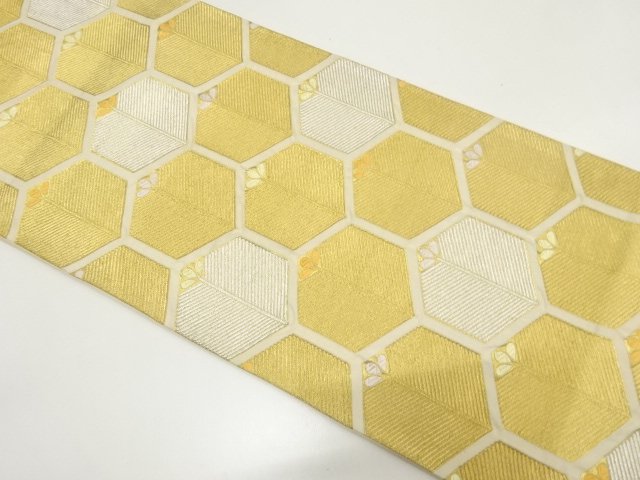 JAPANESE KIMONO / ANTIQUE FUKURO OBI / SILK / KOKIN NISHIKI / WOVEN PINE & KIKKO